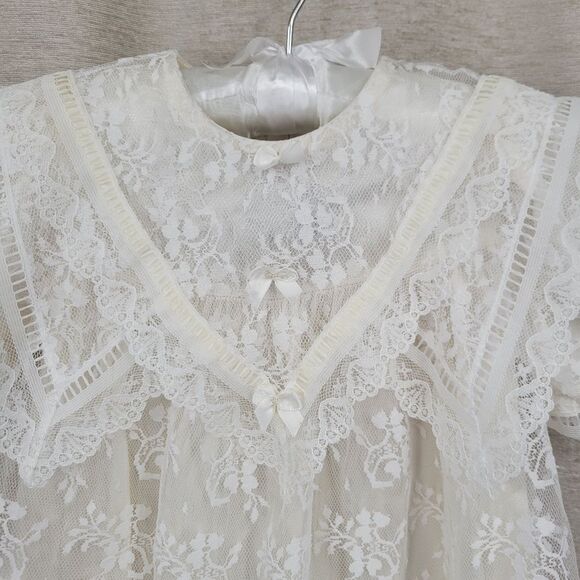 Gunne Sax Jessica McClintock White Lace Dress and Matching Bloomers Set Toddler - Picture 3 of 15
